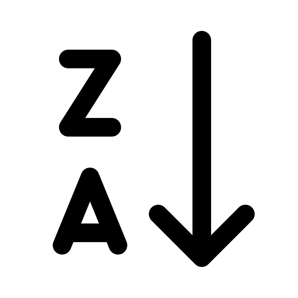 windows 11 outline style alphabetical sorting 2 icon