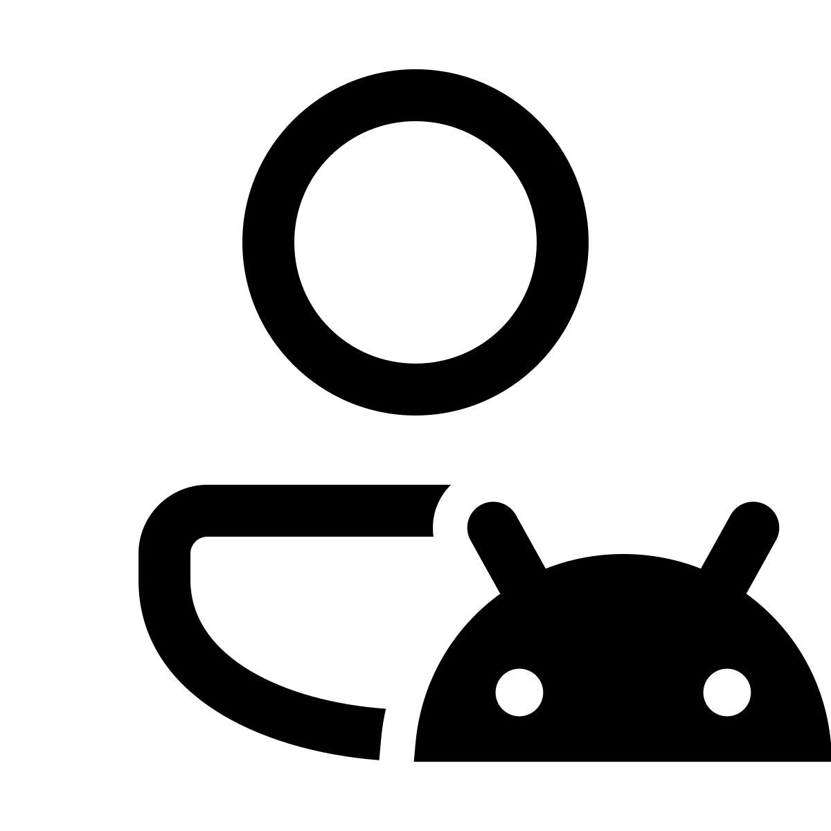 windows 11 outline style android 用户 icon