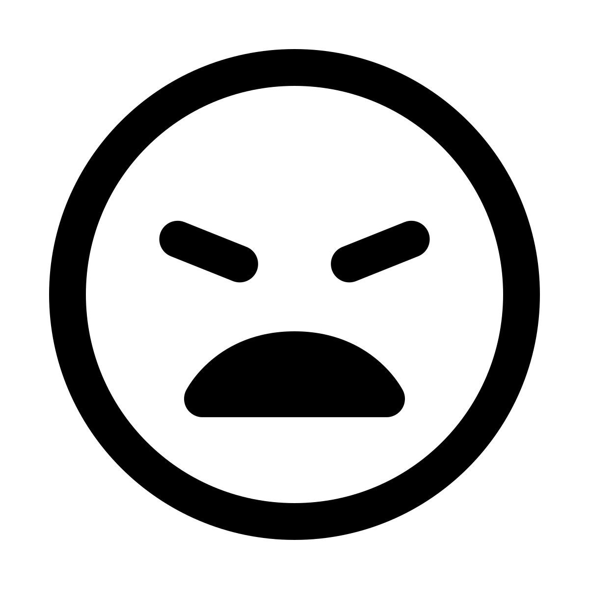 windows 11 outline style en colère icon