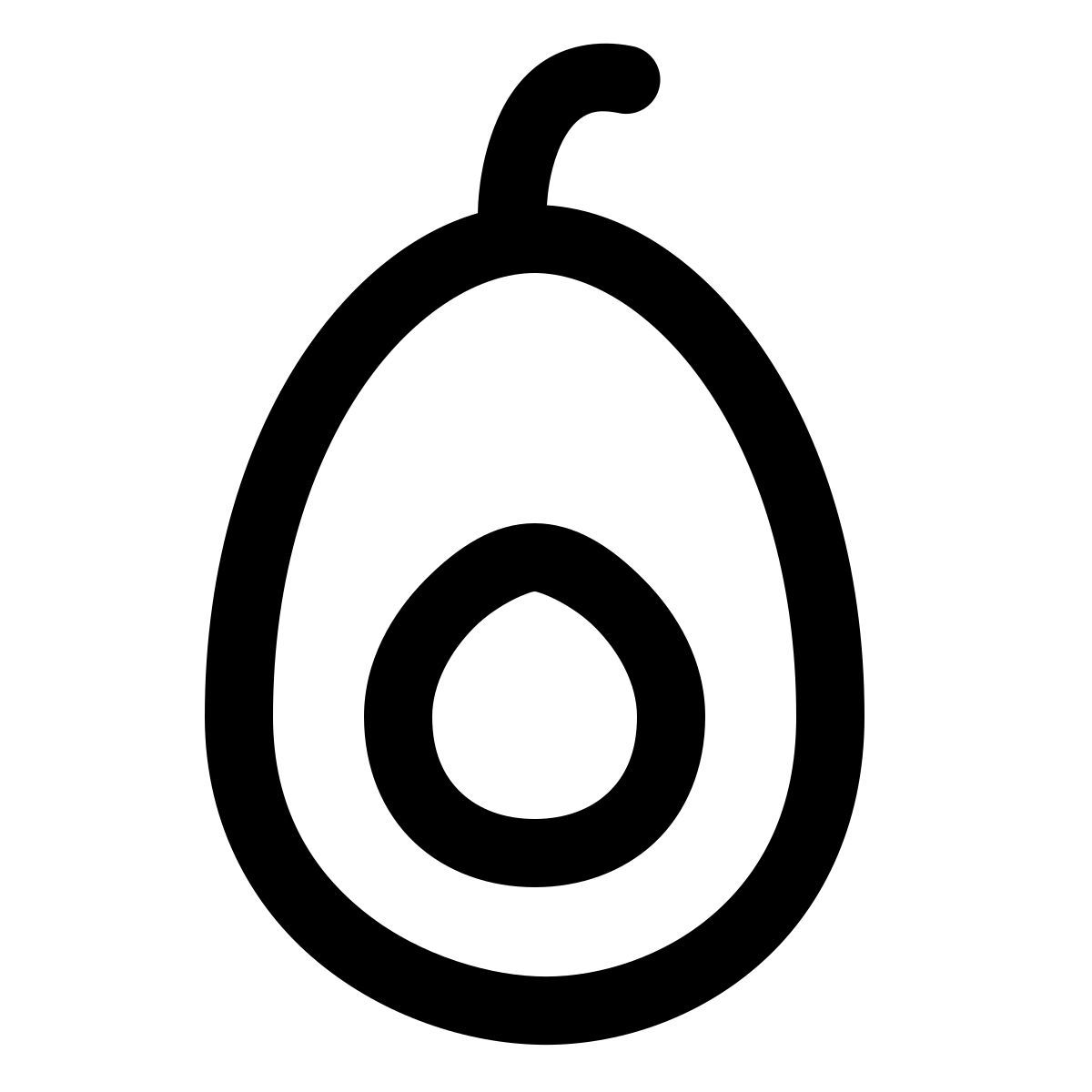 windows 11 outline style avocado icon