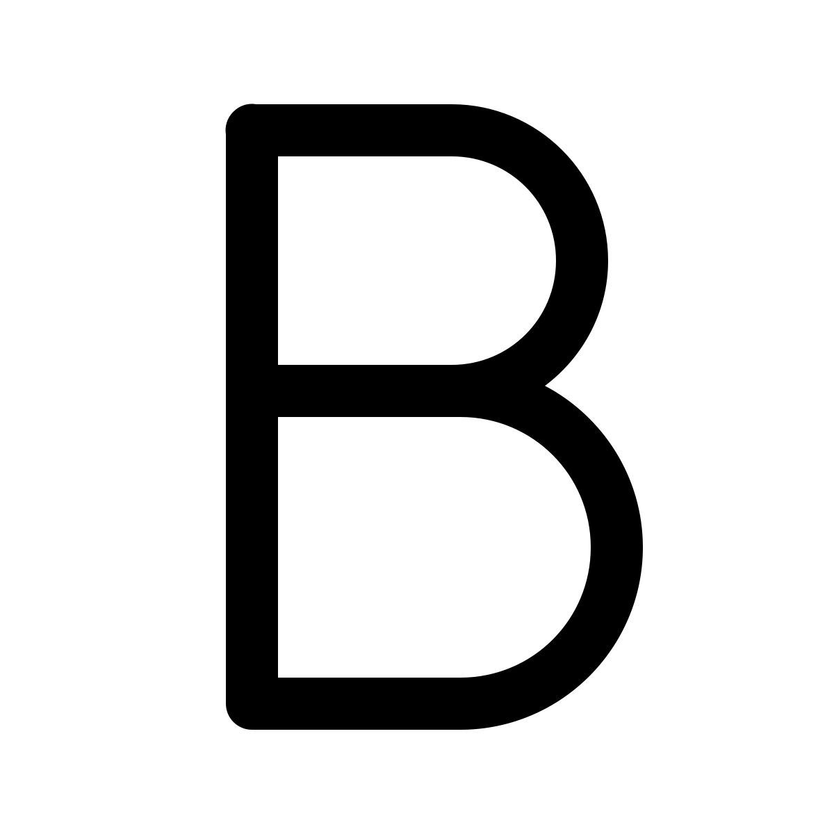 windows 11 outline style b icon
