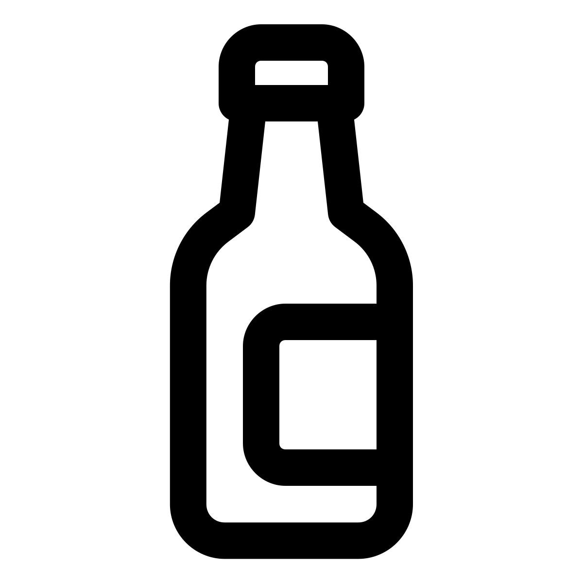 windows 11 outline style beer bottle icon