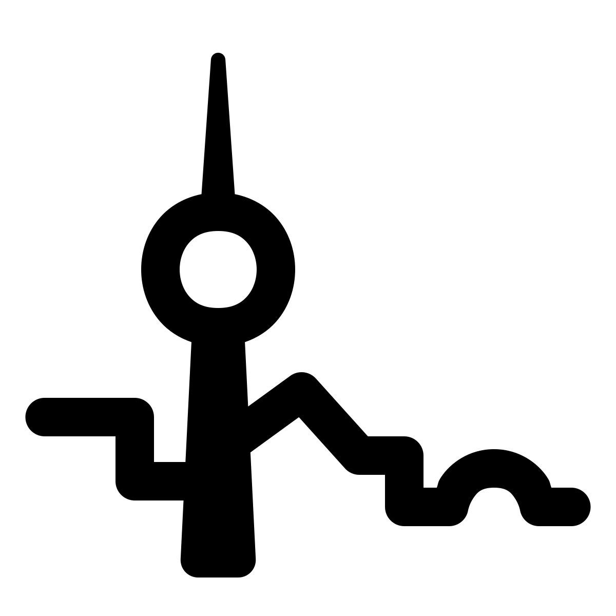 windows 11 outline style tour de télévision de berlin icon