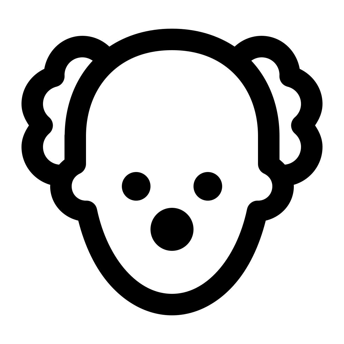 windows 11 outline style 生日小丑 icon