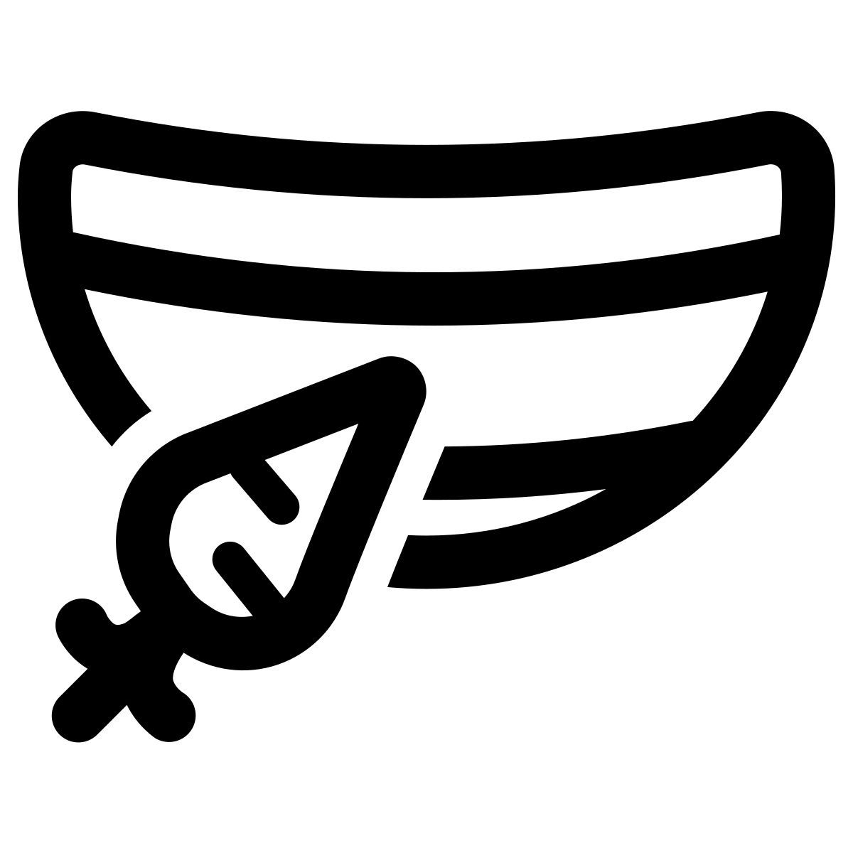 windows 11 outline style mordendo uma cenoura icon