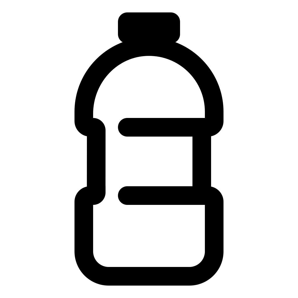 windows 11 outline style botella icon