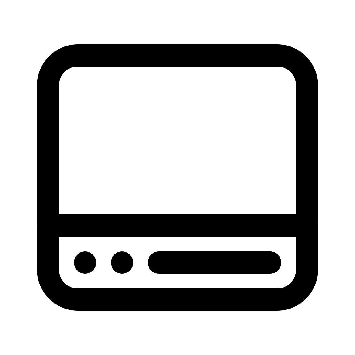 windows 11 outline style barra di navigazione in basso icon