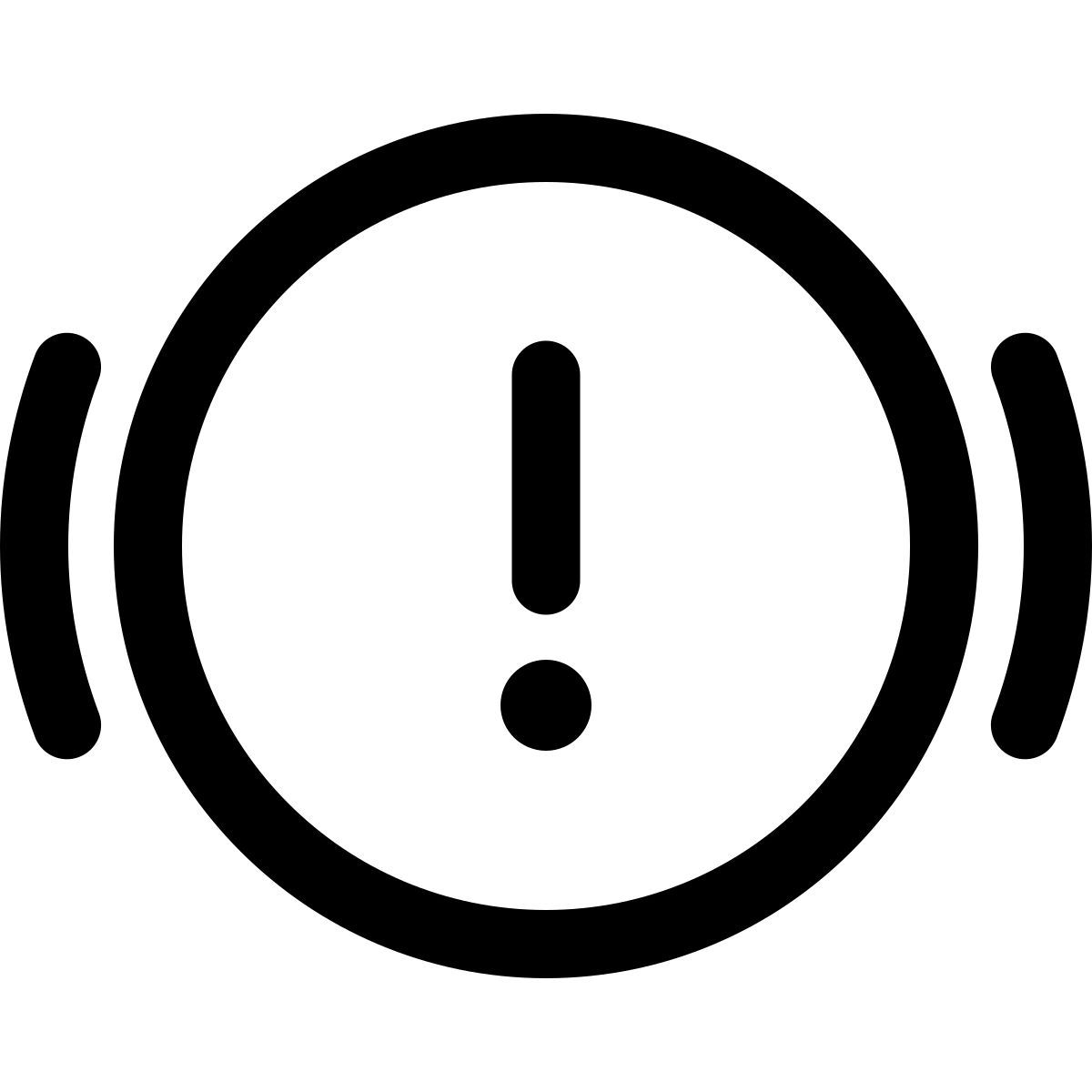 windows 11 outline style 制动警告 icon