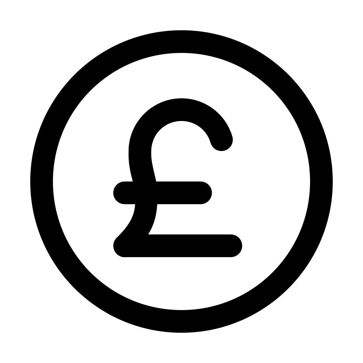 windows 11 outline style livre sterling icon