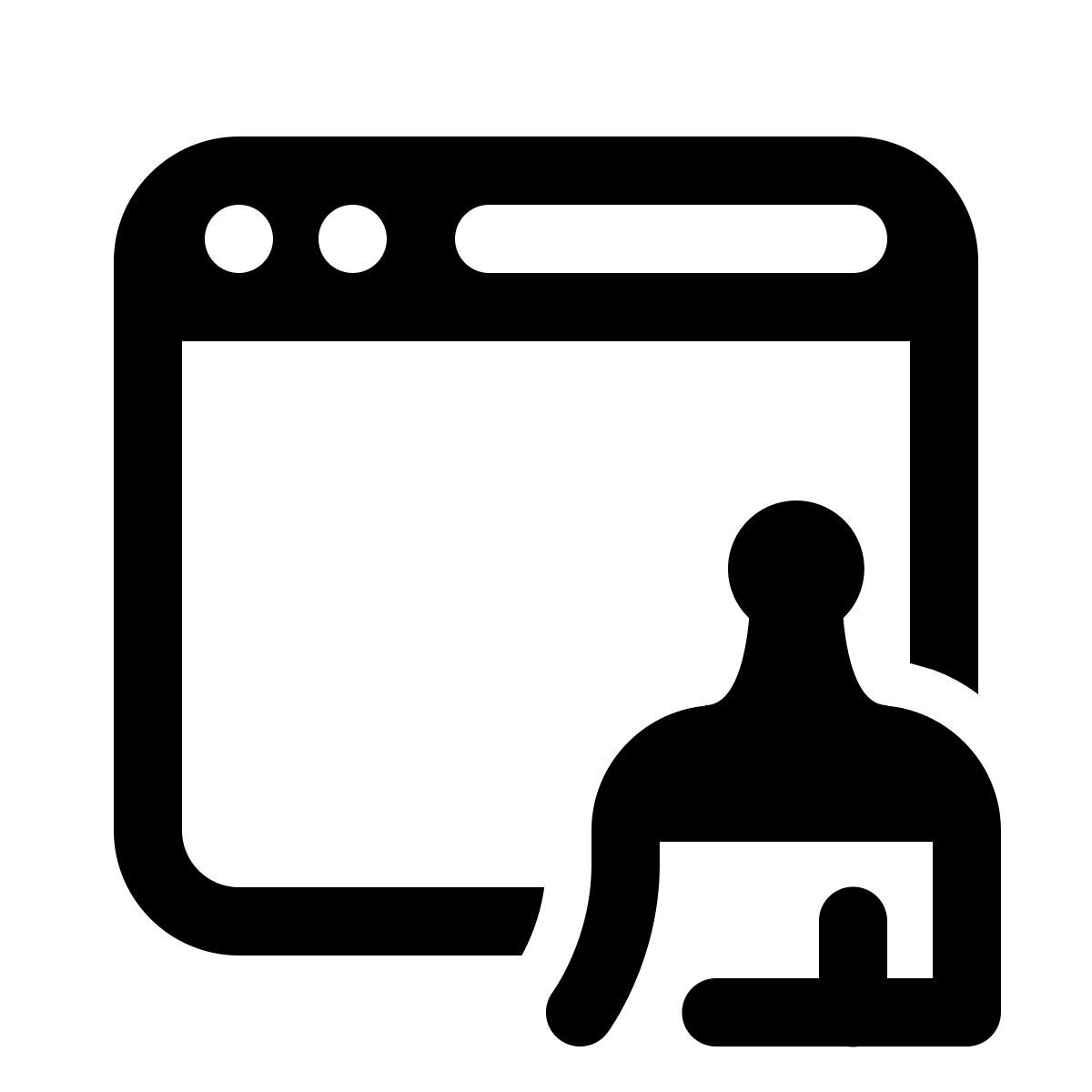 windows 11 outline style personalización del navegador icon