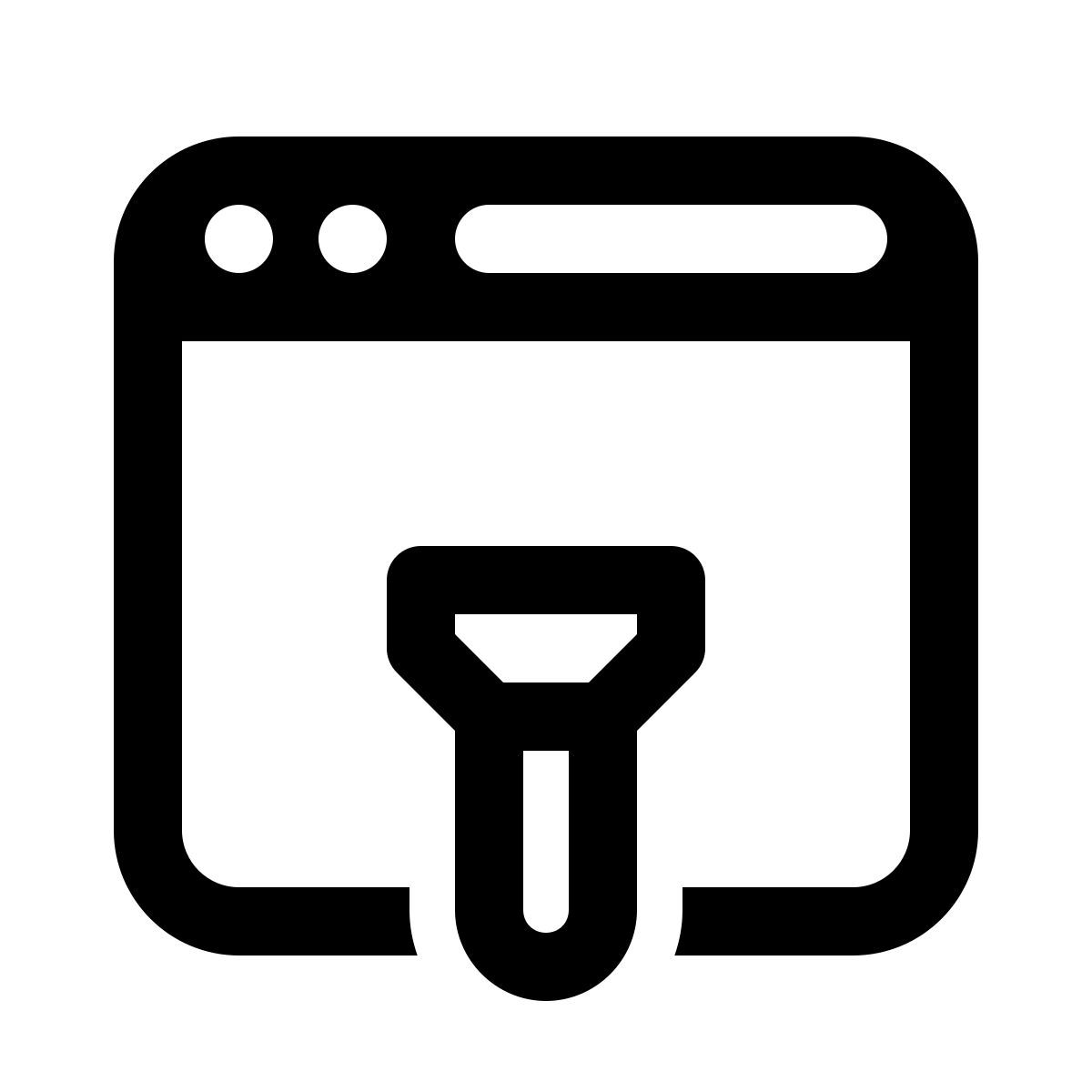 windows 11 outline style fenêtre navigateur icon