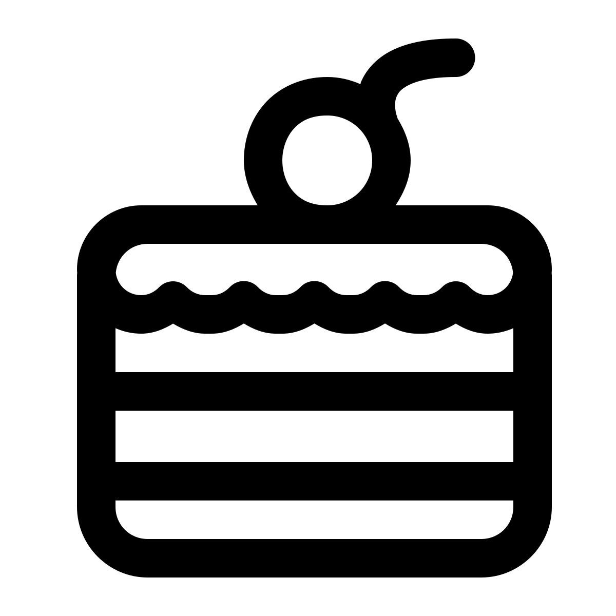 windows 11 outline style 케이크 icon