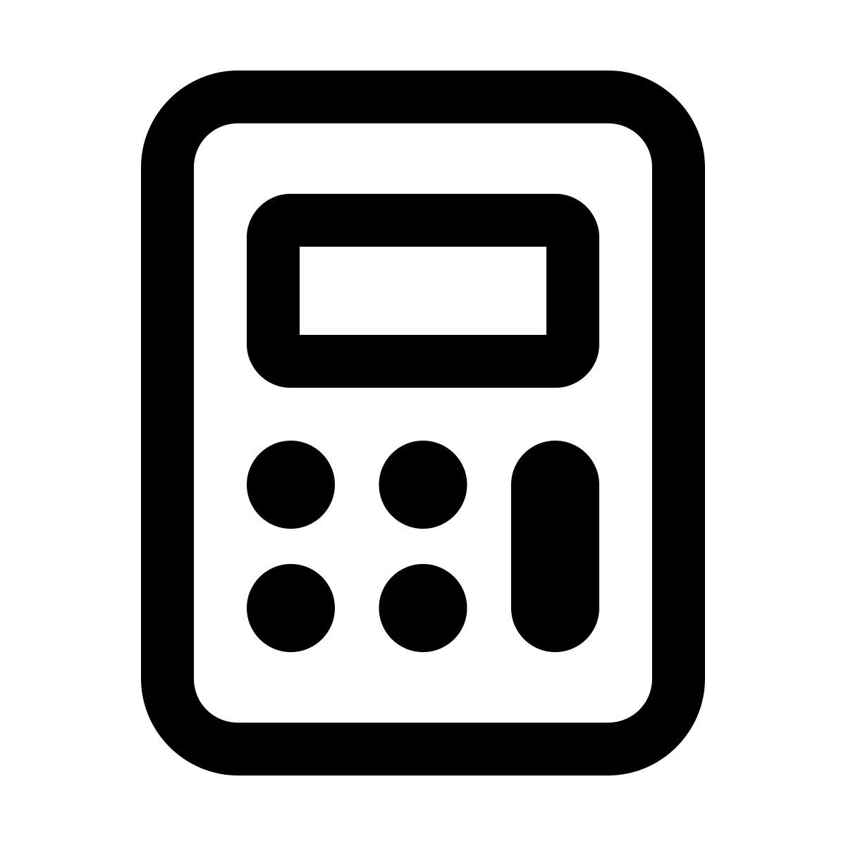 windows 11 outline style 计算器 icon