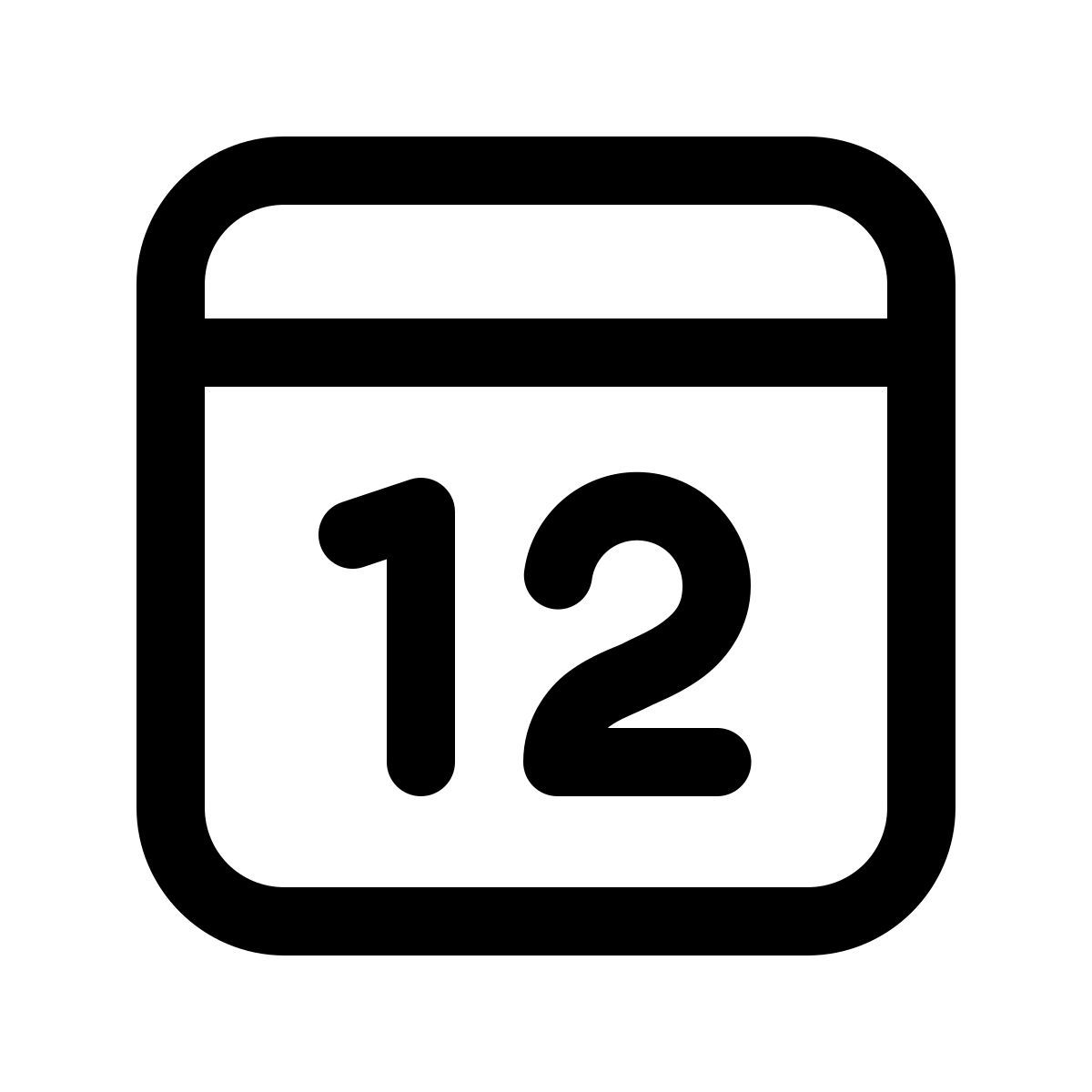 windows 11 outline style calendrier 12 icon