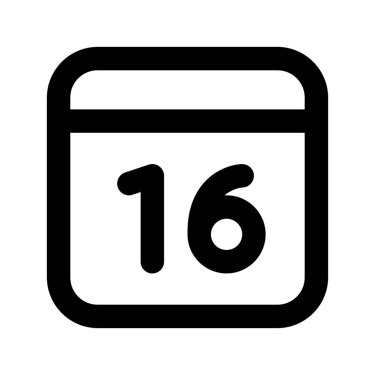 windows 11 outline style 日历16 icon