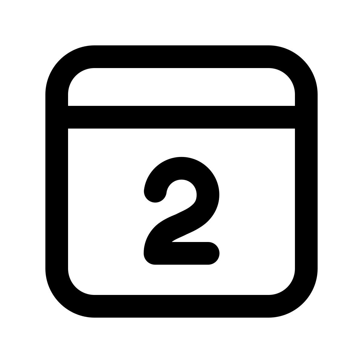 windows 11 outline style kalender 2 icon