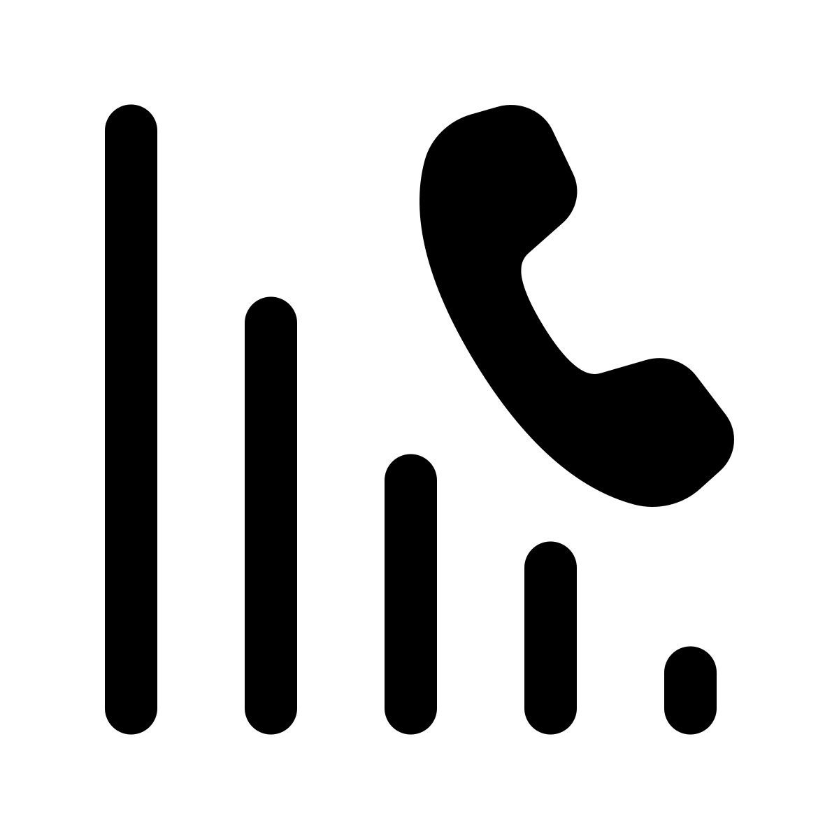 windows 11 outline style statistiques d'appel icon