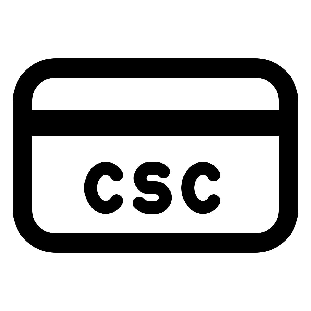 windows 11 outline style código de segurança do cartão icon