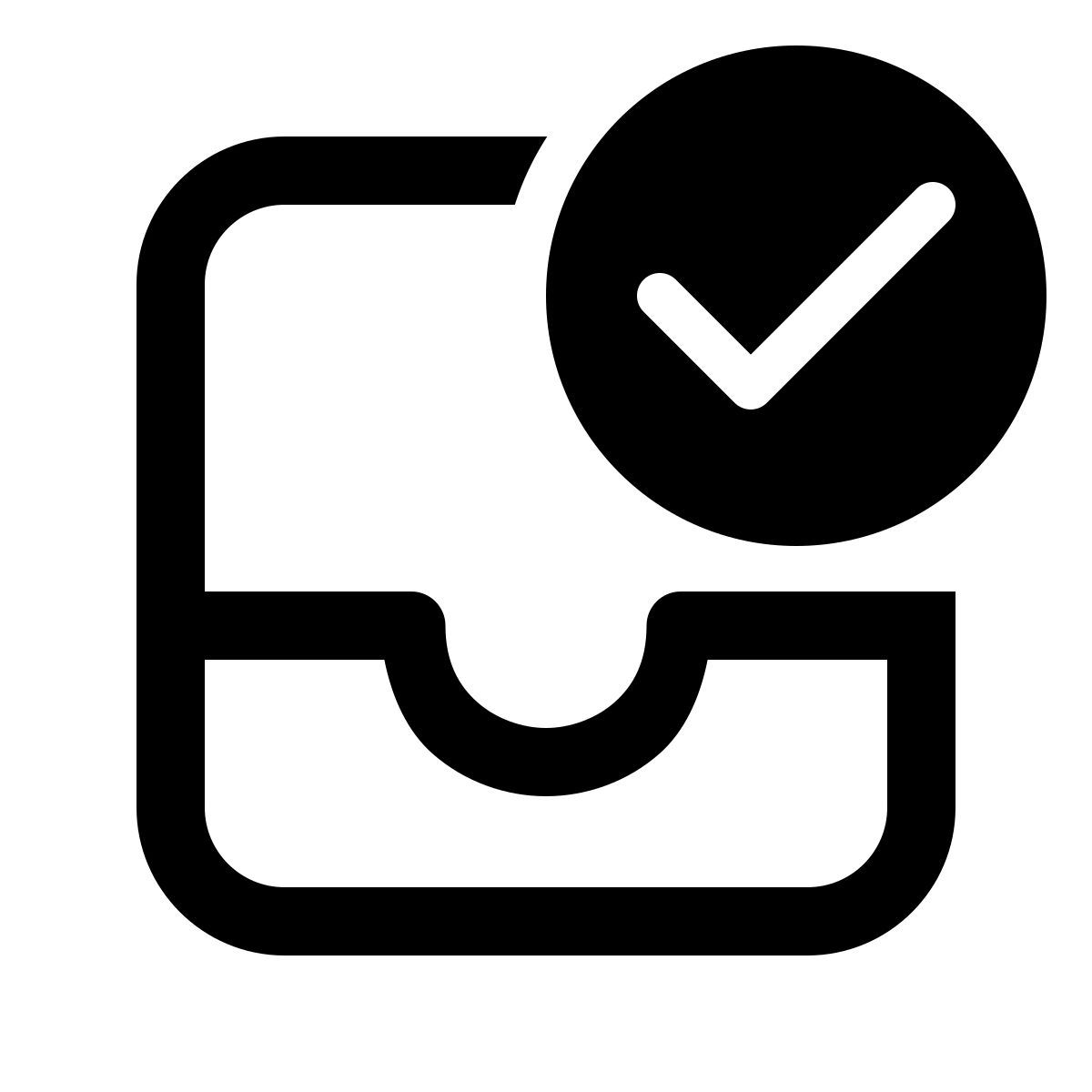 windows 11 outline style vérifier la boîte de réception icon