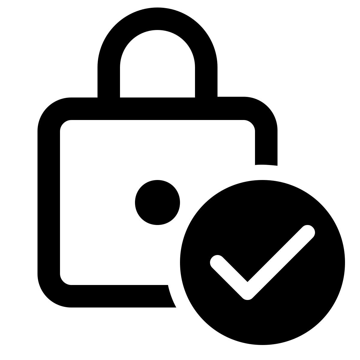 windows 11 outline style check lock icon