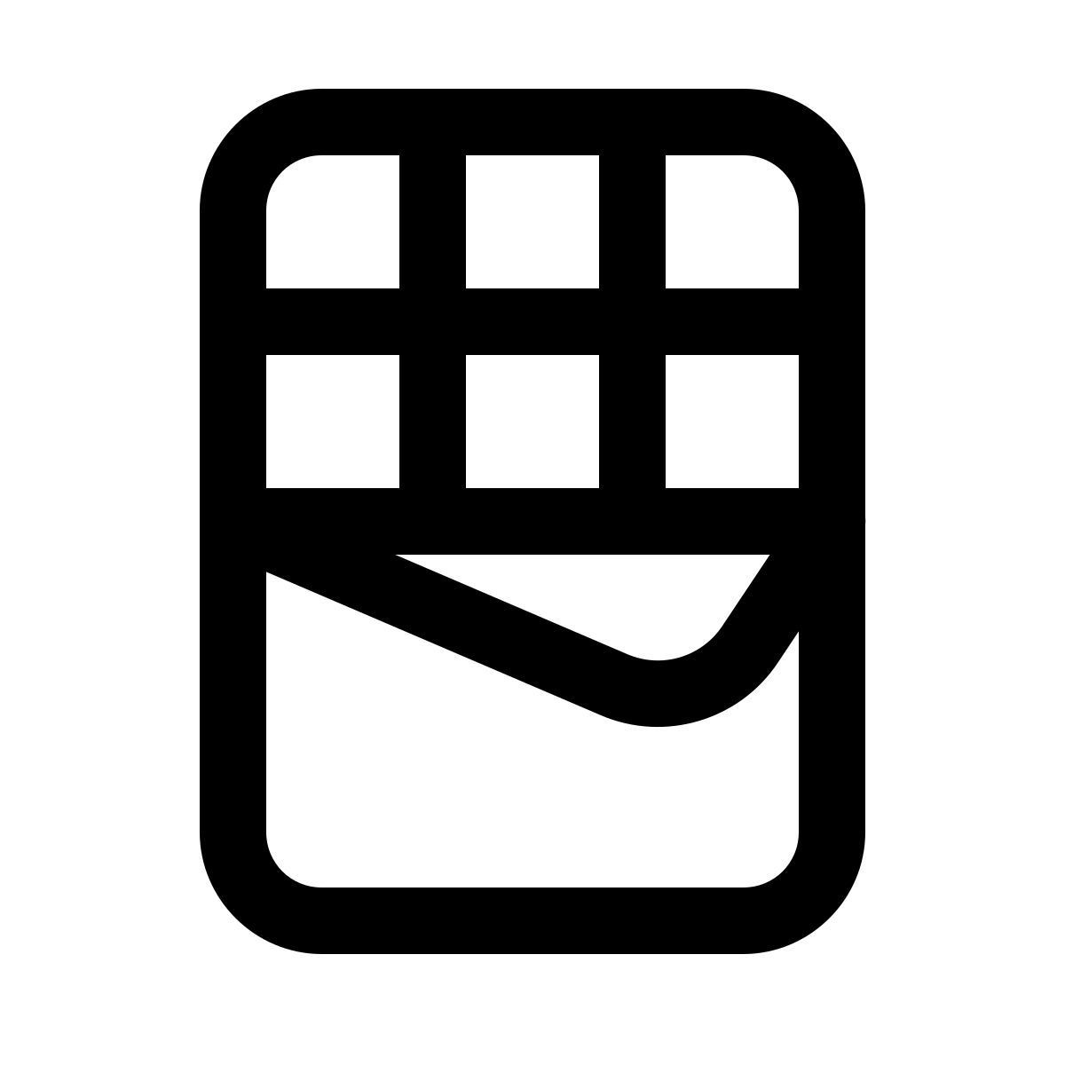 windows 11 outline style 巧克力吧 icon