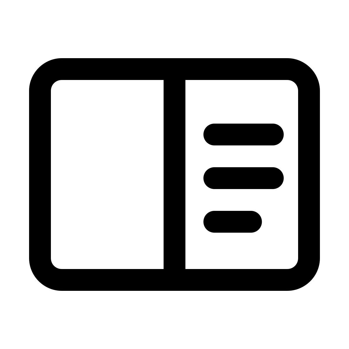 windows 11 outline style 크롬 리더 모드 icon