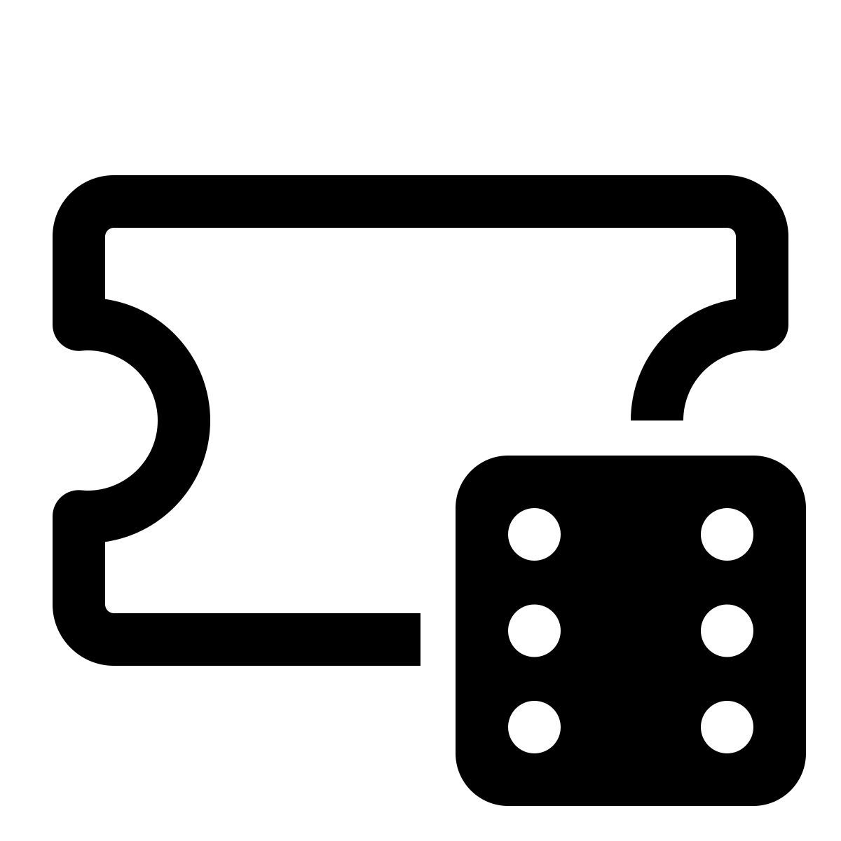 windows 11 outline style boleto de cine icon