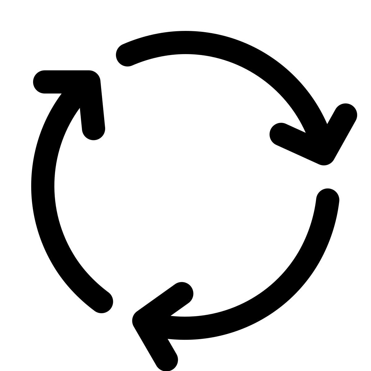 windows 11 outline style setas circulares icon