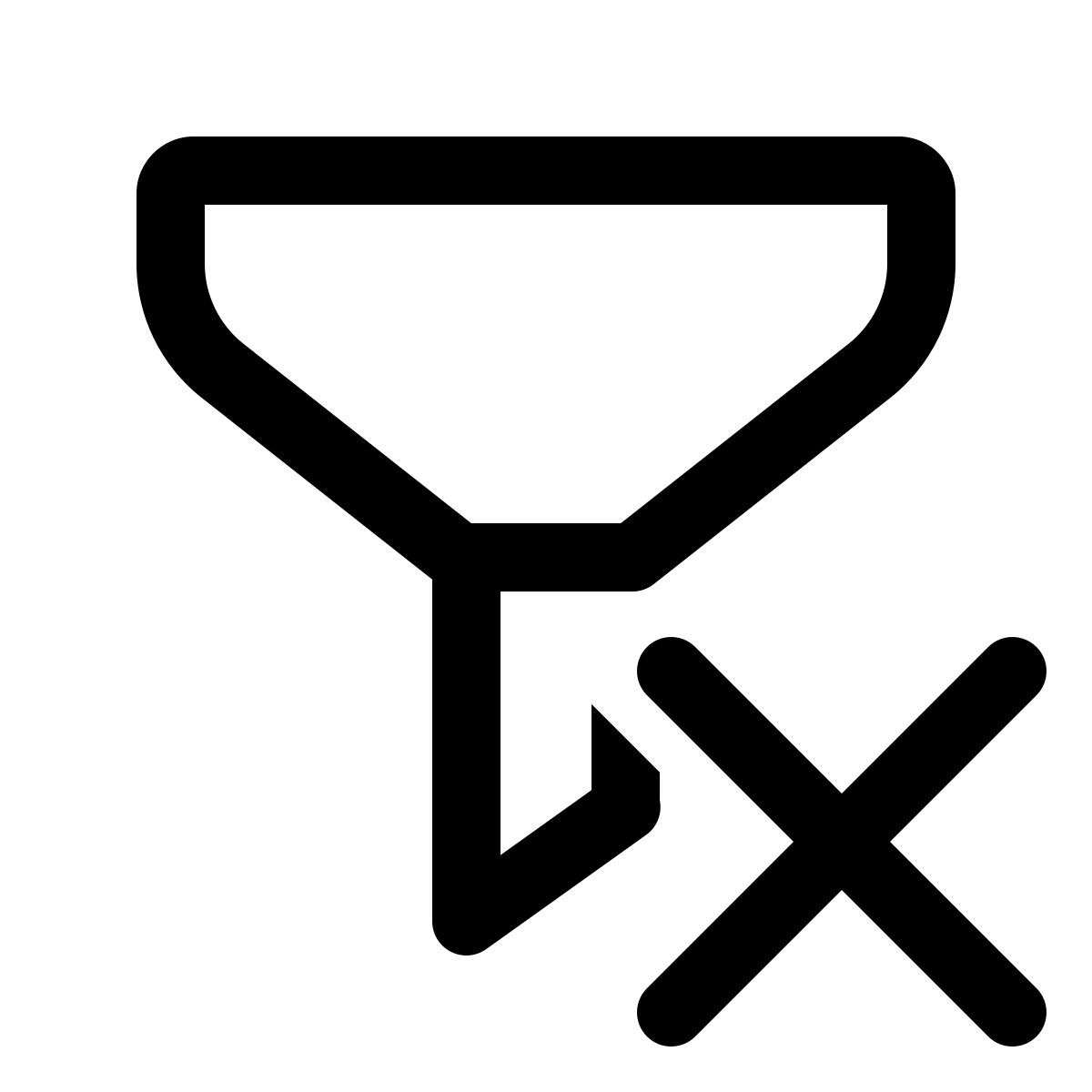 windows 11 outline style clear filters icon