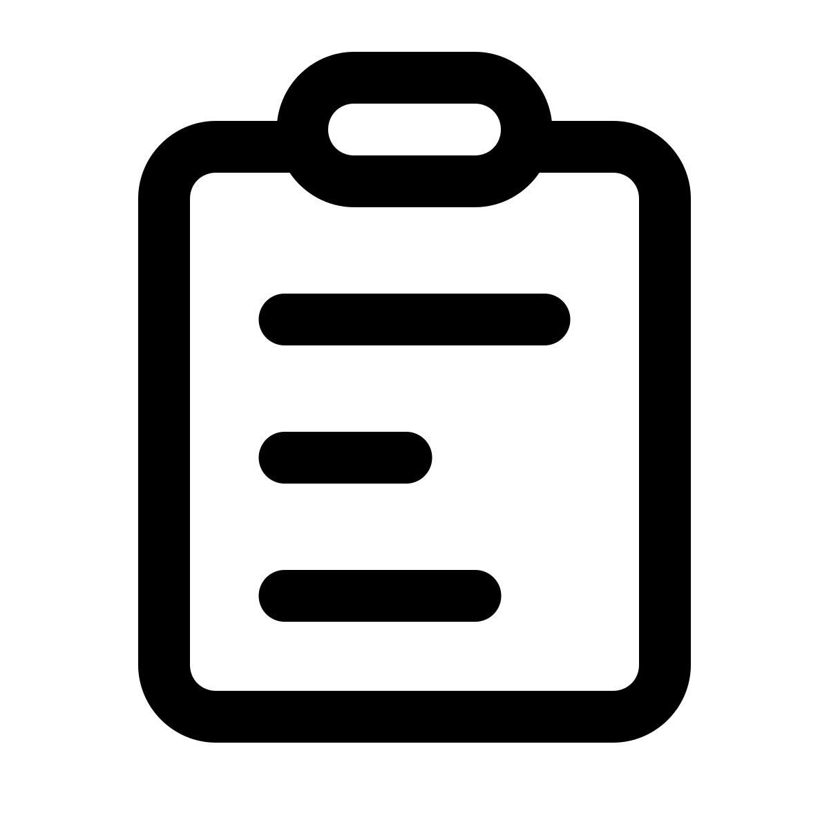 windows 11 outline style 剪贴板 icon