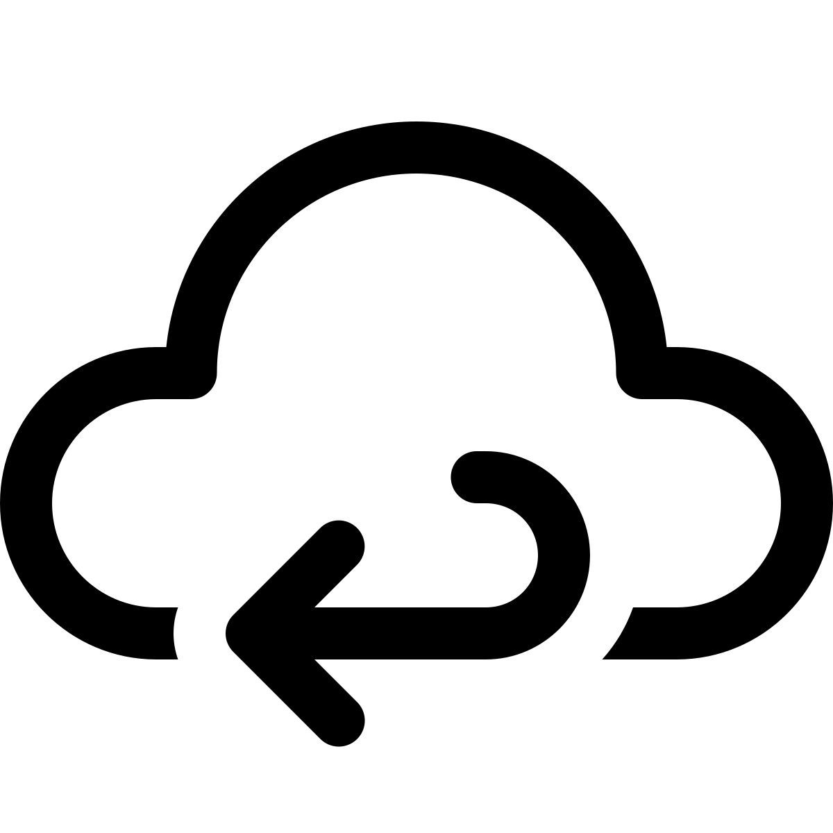 windows 11 outline style nuage droit icon