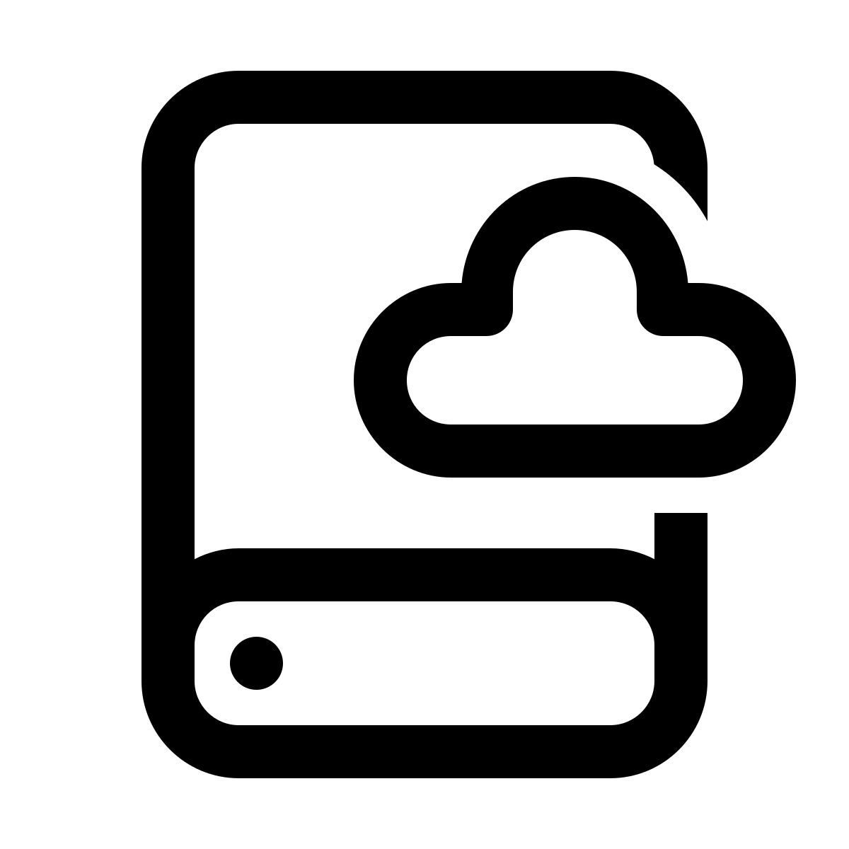 windows 11 outline style 云储存 icon