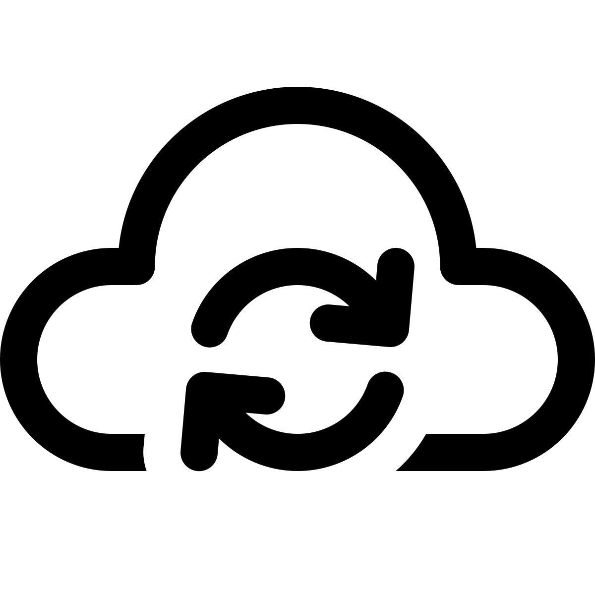 windows 11 outline style 클라우드 동기화 icon