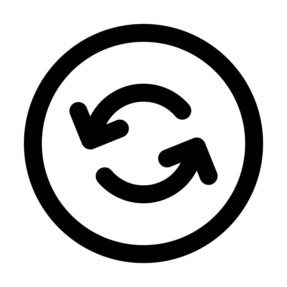 windows 11 outline style connessione sync icon