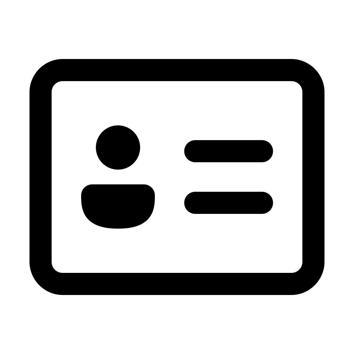 windows 11 outline style scheda contatto icon