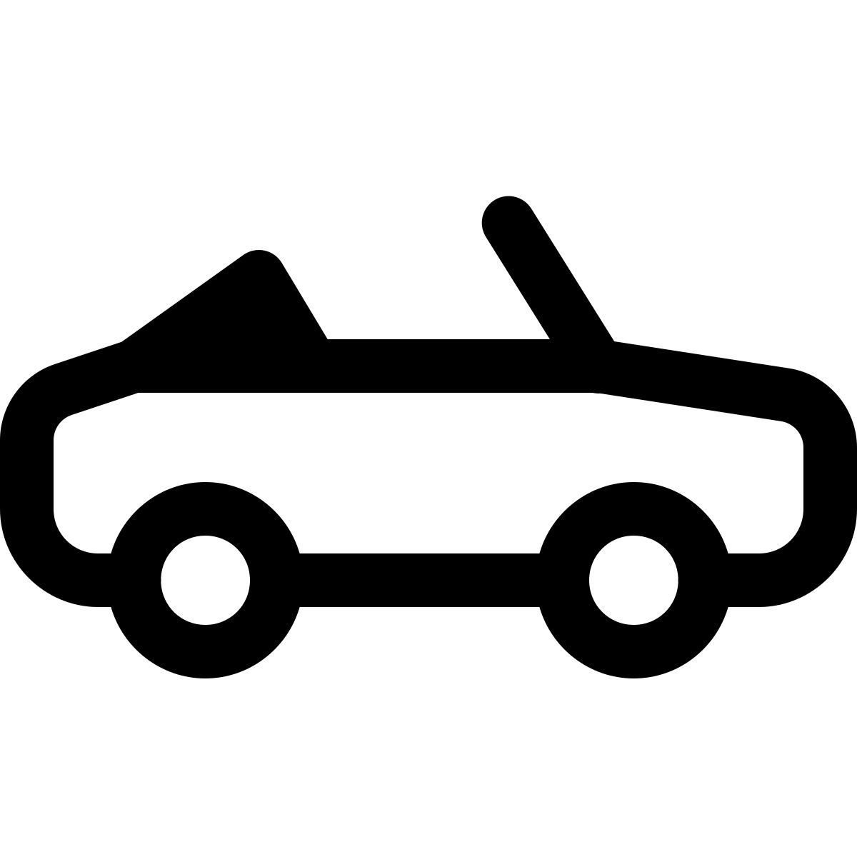 windows 11 outline style 敞篷车 icon