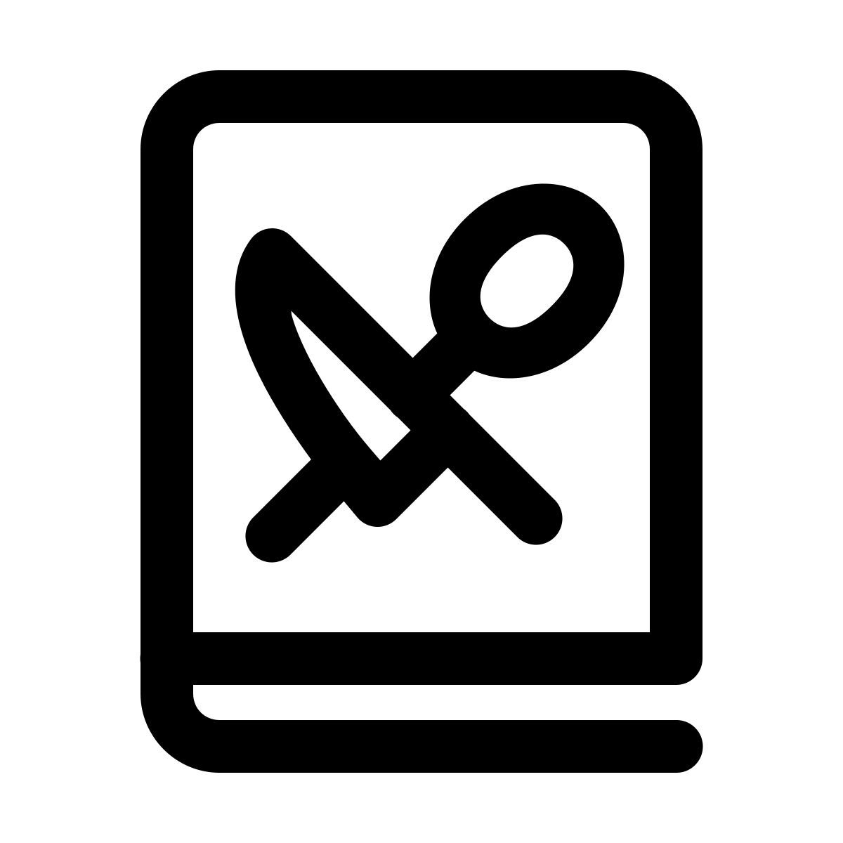 windows 11 outline style livre de cuisine icon