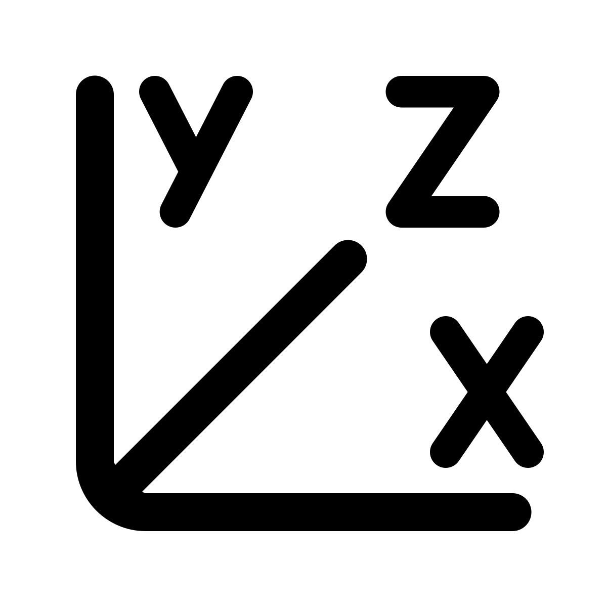 windows 11 outline style 坐标系 icon