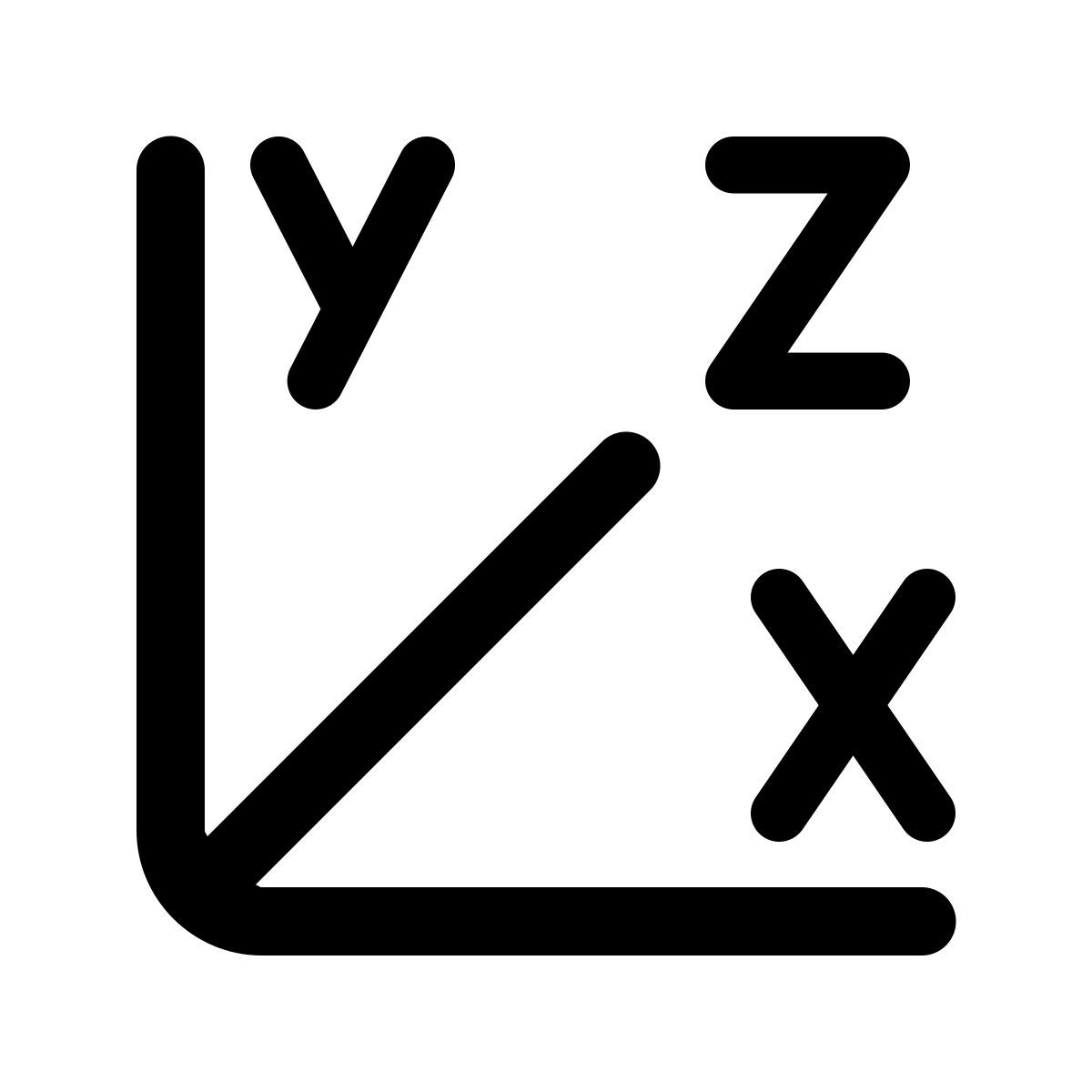 windows 11 outline style 坐标系 icon