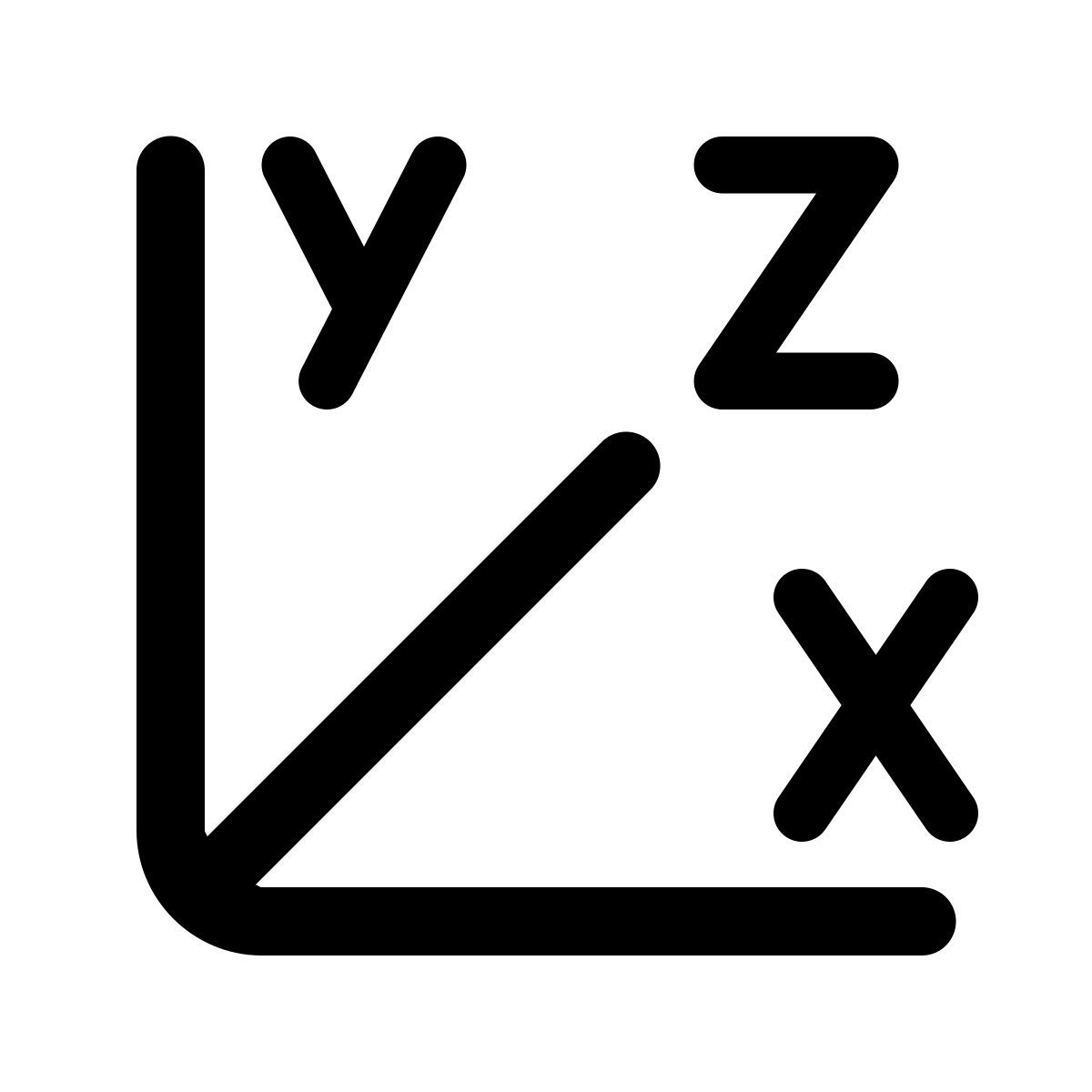 windows 11 outline style 坐标系 icon