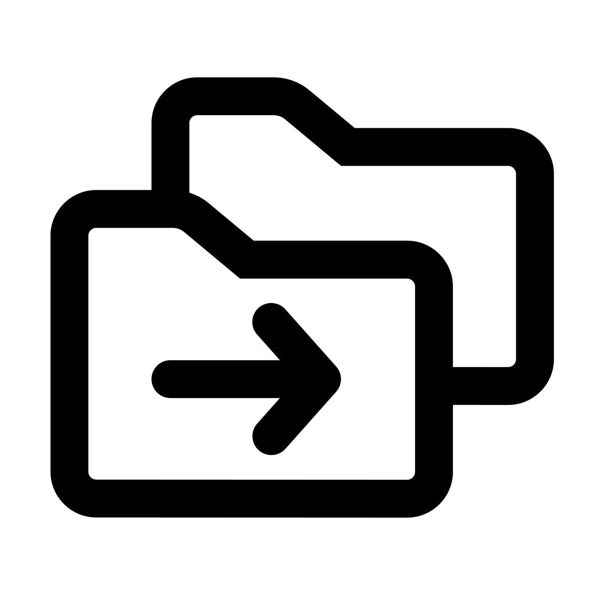 windows 11 outline style 복사 이동 폴더 icon