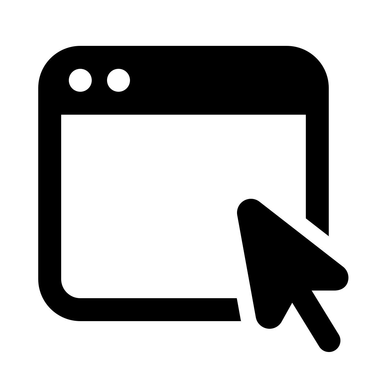 windows 11 outline style curseur dans la fenêtre icon