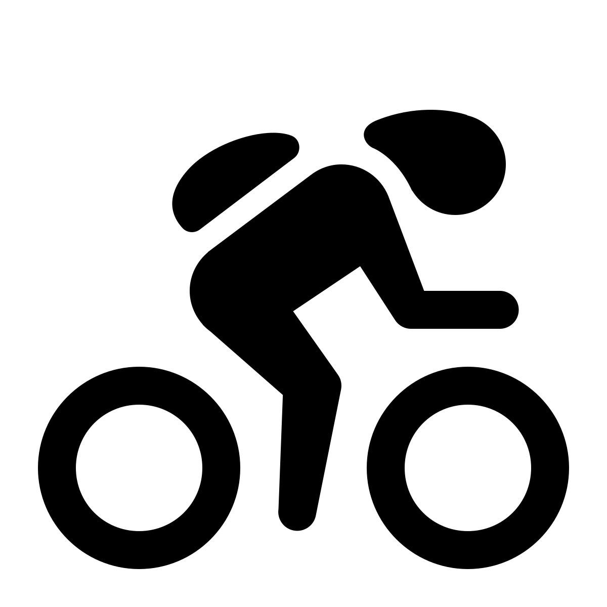 windows 11 outline style cyclisme de montagne icon