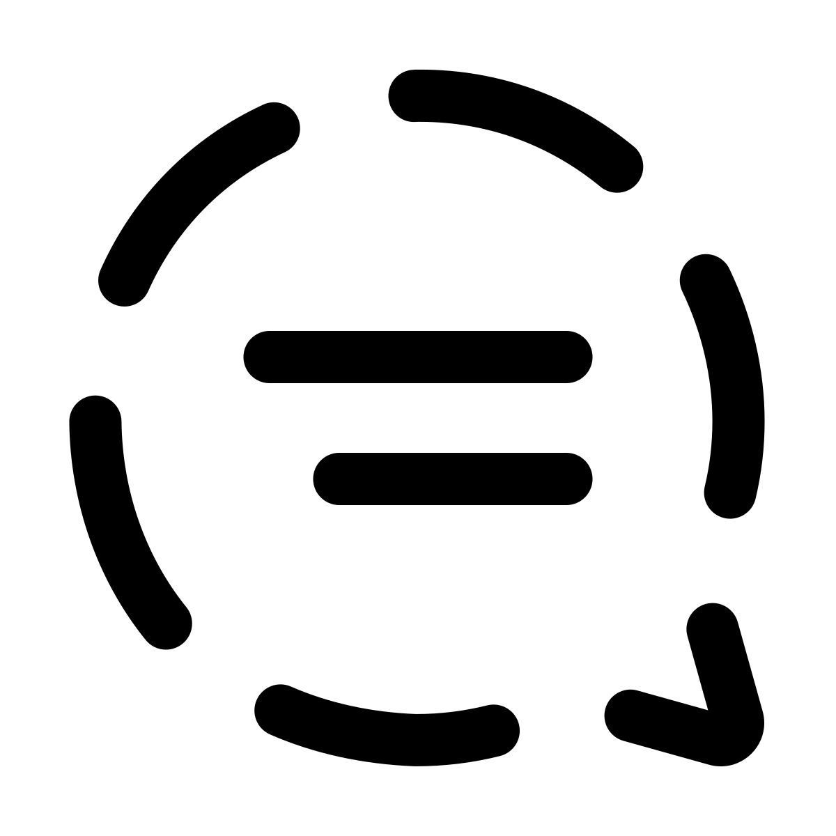 windows 11 outline style chat discontinuo icon