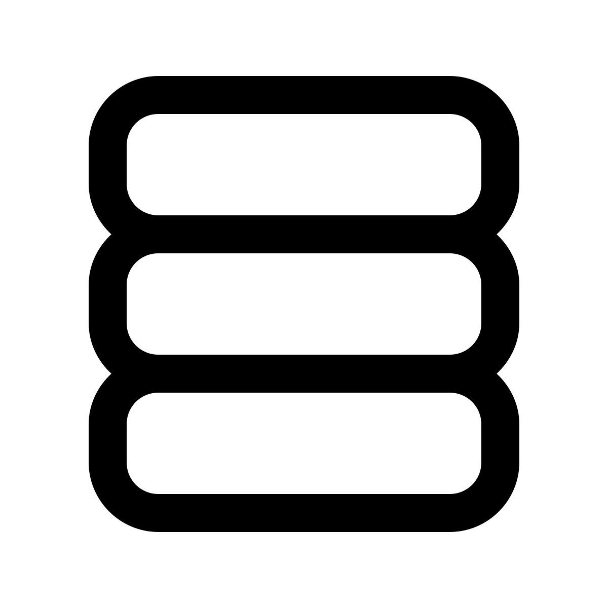 windows 11 outline style database icon