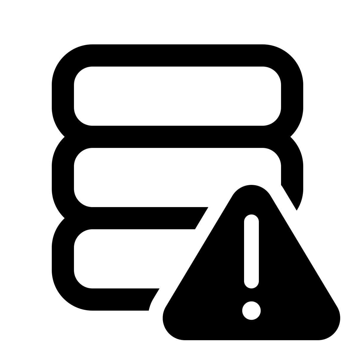 windows 11 outline style erro de banco de dados icon
