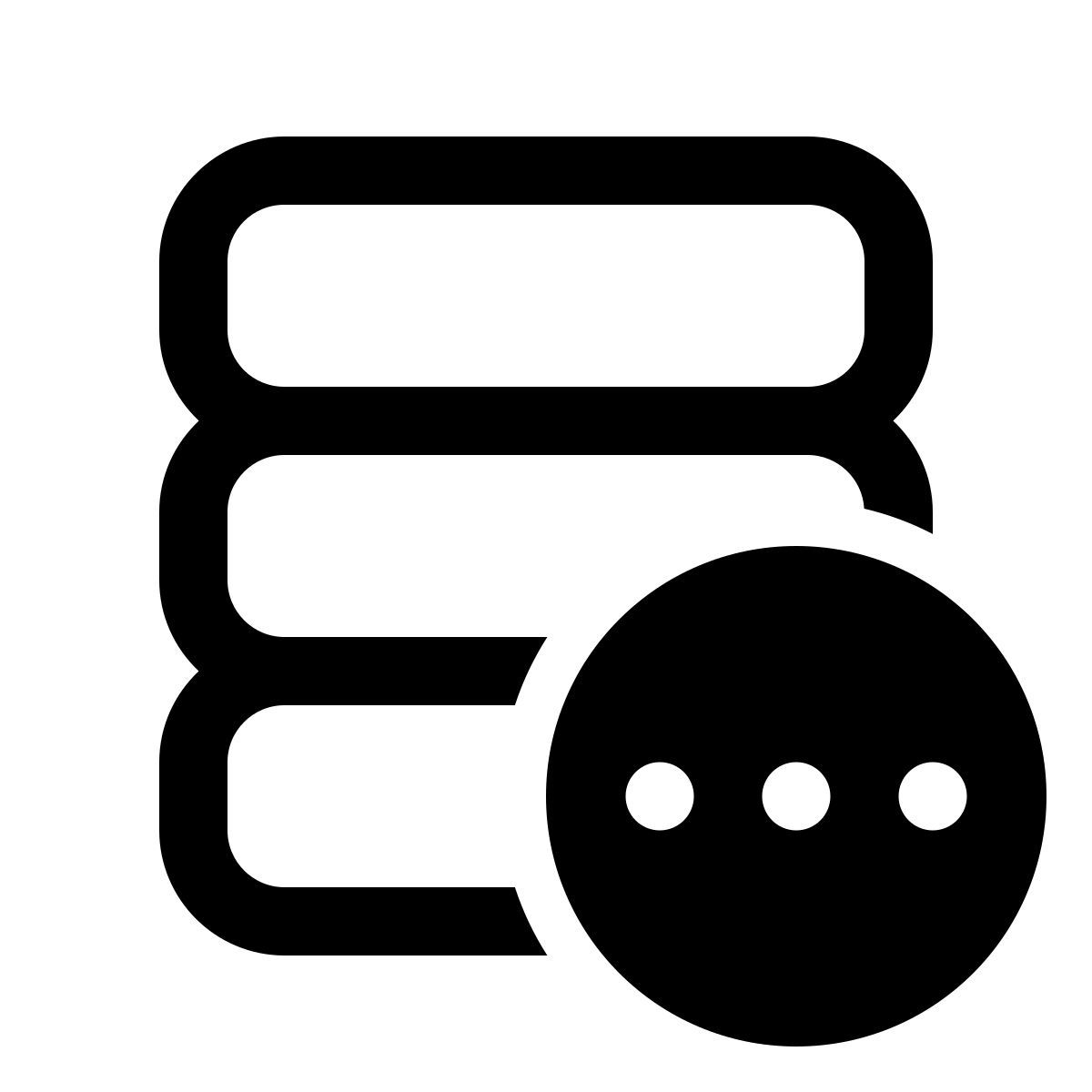 windows 11 outline style opções de banco de dados icon