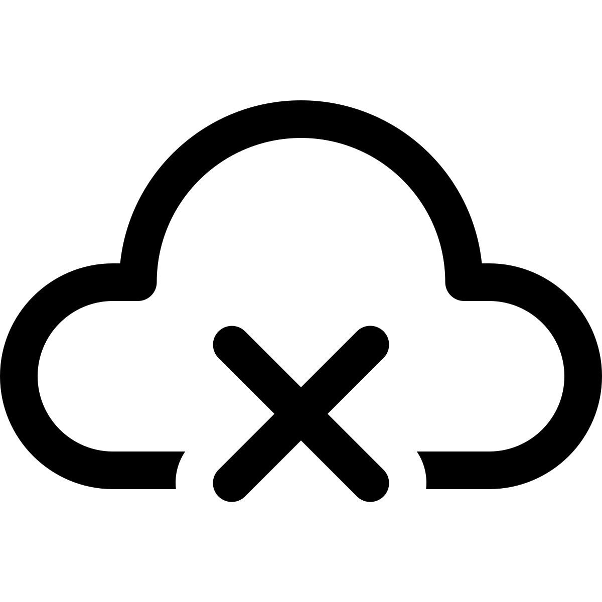 windows 11 outline style eliminar de la nube icon