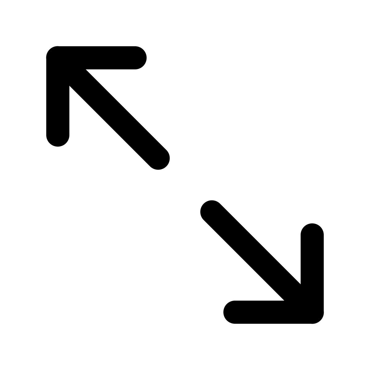 windows 11 outline style 대각선 화살표 왼쪽 icon