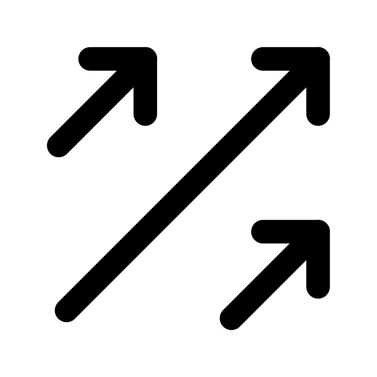 windows 11 outline style 대각선 화살표 위로 icon